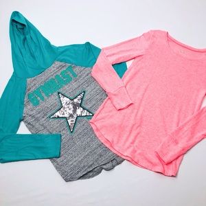 2 Justice Long Sleeve Tops Girls Size 12